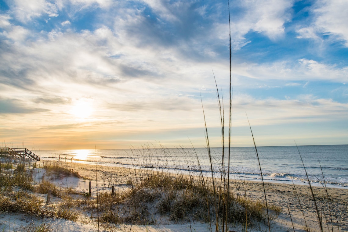 Sunrise Over Ocean Isle Beach, NC Atlantic Ocean Large Print