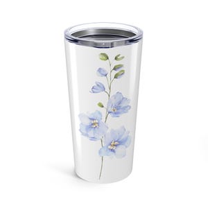 July Birth Month Floral 20oz Tumbler - Insulated Drinkware, Travel Cup, Water Bottle, Flower Design, Gift for Her