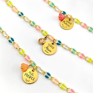 Personalized teacher bracelet, ATSEM gift, bracelet for nanny, end of year gift, Super teacher, teacher gift idea