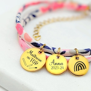 Pulsera de profesor personalizada, regalo personalizado, superprofesor, regalo ATSEM, idea de regalo para niñera, regalo de fin de año, agradecimiento al profesor