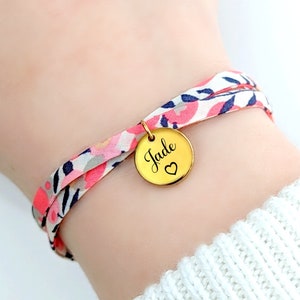 Personalisiertes Liberty-Kordelarmband für Frauen, anpassbarer Wortschmuck, Geschenkidee für Mama, personalisiertes Armband, Geschenk für sie