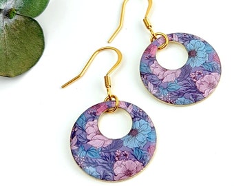 Boucles d'oreilles pendentif floral femme