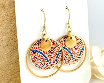 Boucles d'oreilles aztèque maya pour femme