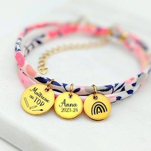 Personalized bracelet teacher gift, gift for the teacher, teacher gift, ATSEM, Nanny, thank you gift end of school year
