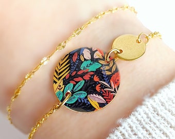 Bracelet boho fleurs multicolore femme