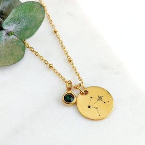 Collana personalizzata con segno zodiacale per donna, gioielli con costellazioni, gioielli in acciaio inossidabile per donna, regalo personalizzato per lei