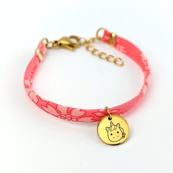 Bracelet personnalisé pour fille, bijou personnalisable animal pour enfant, bracelet petite fille, idée cadeau anniversaire enfant fille