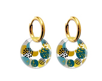 Boucles d’oreilles petites créoles interchangeables pour femme