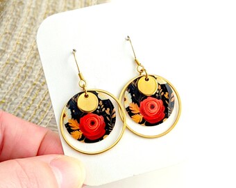 Boucles d'oreilles fantaisie en acier inoxydable pour femme