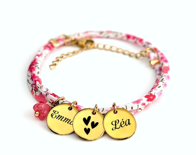 Featured listing image: Bracelet cordon Liberty personnalisé prénom pour femme