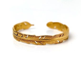 Bracelets joncs or femme en acier inoxydable
