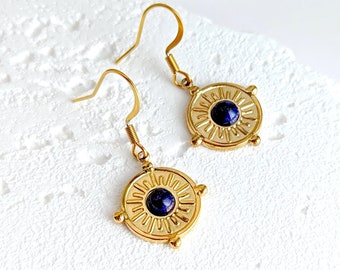 Boucles d'oreilles lapis lazuli femme