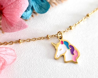 Bracelet breloque licorne pour fille