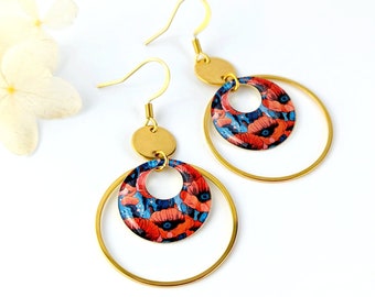 Boucles d'oreilles fleurs de coquelicots pour femme