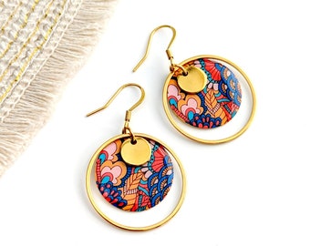 Boucles d'oreilles fantaisie en acier inoxydable pour femme