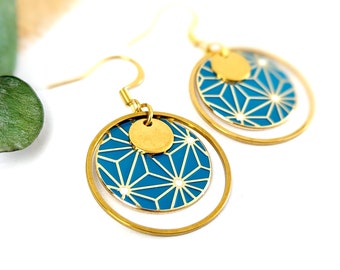 Boucles d'oreilles femme étoiles japonaises