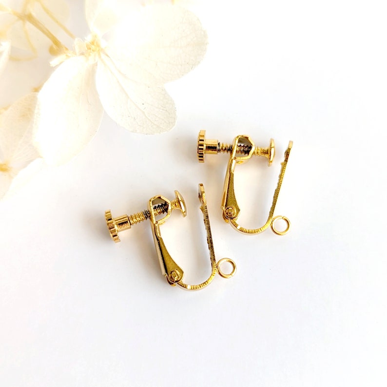 OPTION: Adaptation to clip earrings, clips only adaptable to our earring models, dangling clips for women Gold