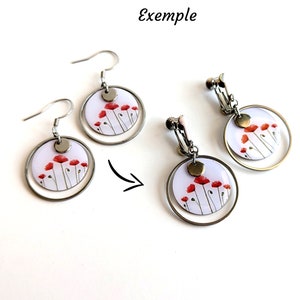 OPTION: Adaptation to clip earrings, clips only adaptable to our earring models, dangling clips for women image 2