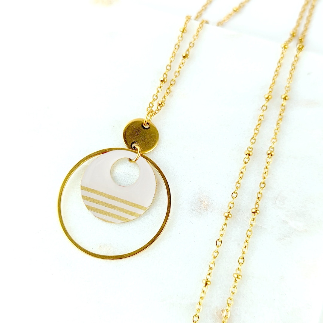 Collier Plume – Acier Inoxydable Doré | Bijou Femme Bohème Résistant à l'Eau