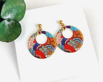 Boucles d'oreilles multicolores "Eden" pour femme