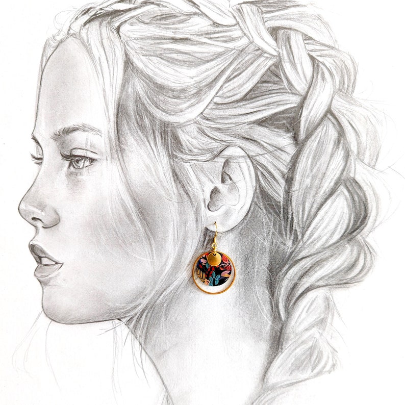 Boho jewelry set for women: necklace, bracelet earrings, jewelry gift for her, original jewelry, handmade costume jewelry image 3