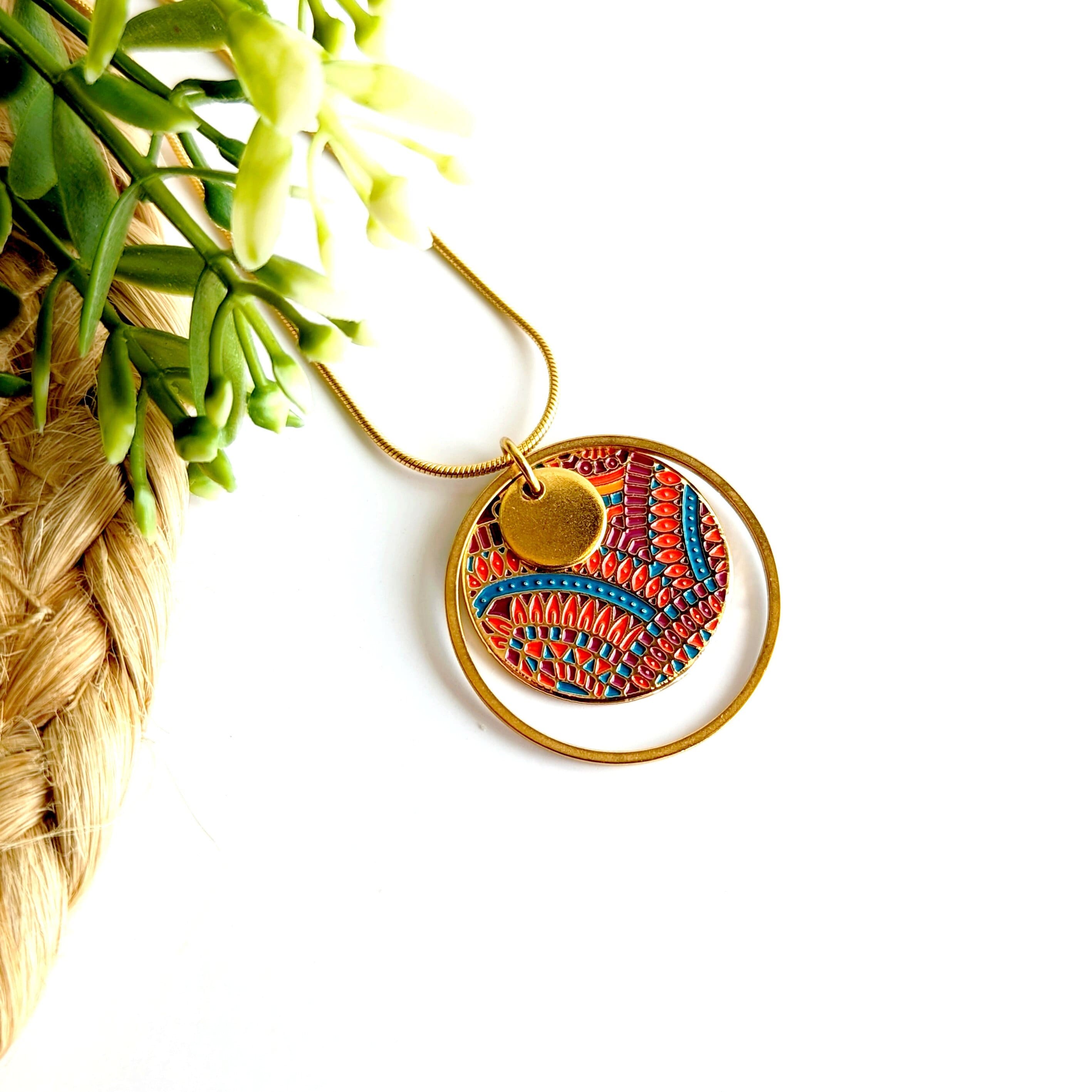 Pendentif Inca Original Plaqué Or - Occasion En Très Bel état (TBE)
