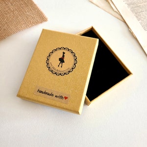 OPTION : Boîte cadeau d'emballage cartonnée réutilisable pour bijou Ecrin avec mousse pour mettre votre joli bijou image 3