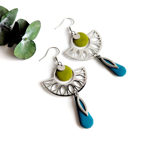 Women s Silver Earrings Stainless Steel Jewelry Geometric