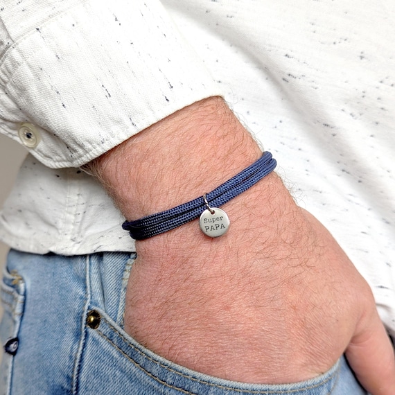Bracelet Manchette Gravé Inspirant Pour Homme - Cadeau Anniversaire, Noël Ou Graduation Pour Papa, Fils, Frère Ou Ami - Acier Inoxydable Réglable