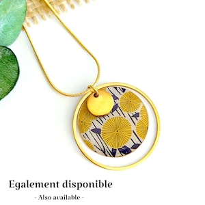 Women's gold earrings with yellow dandelion flowers, gift for her, handmade, boho women's jewelry, artisanal jewelry, costume jewelry image 8