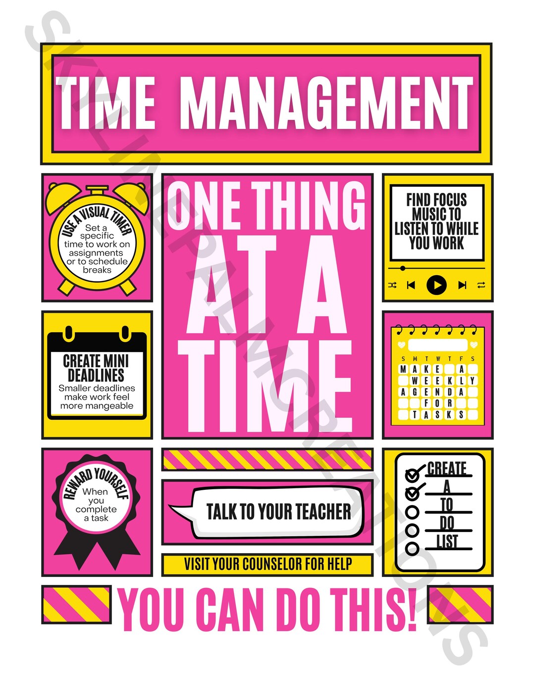 Time Management Skills Handout for Students/teens - Digital Download ...