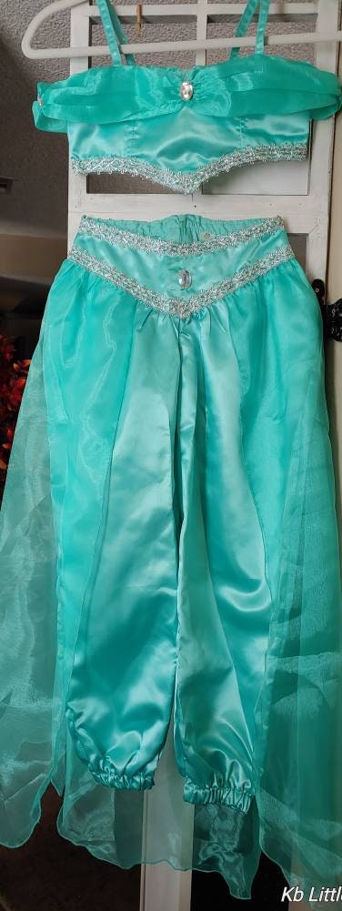 Jasmine Princess Costume 2 Piece Set/disney Aladdin Inspired - Etsy