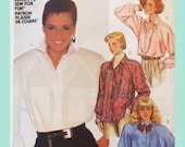 McCall 39 s Sewing Pattern 2071. Misses 39 Long-Sleeved Blouses in Three Views. Vintage 1985 pattern. Vintage size 10. Shari Belafonte Harper.