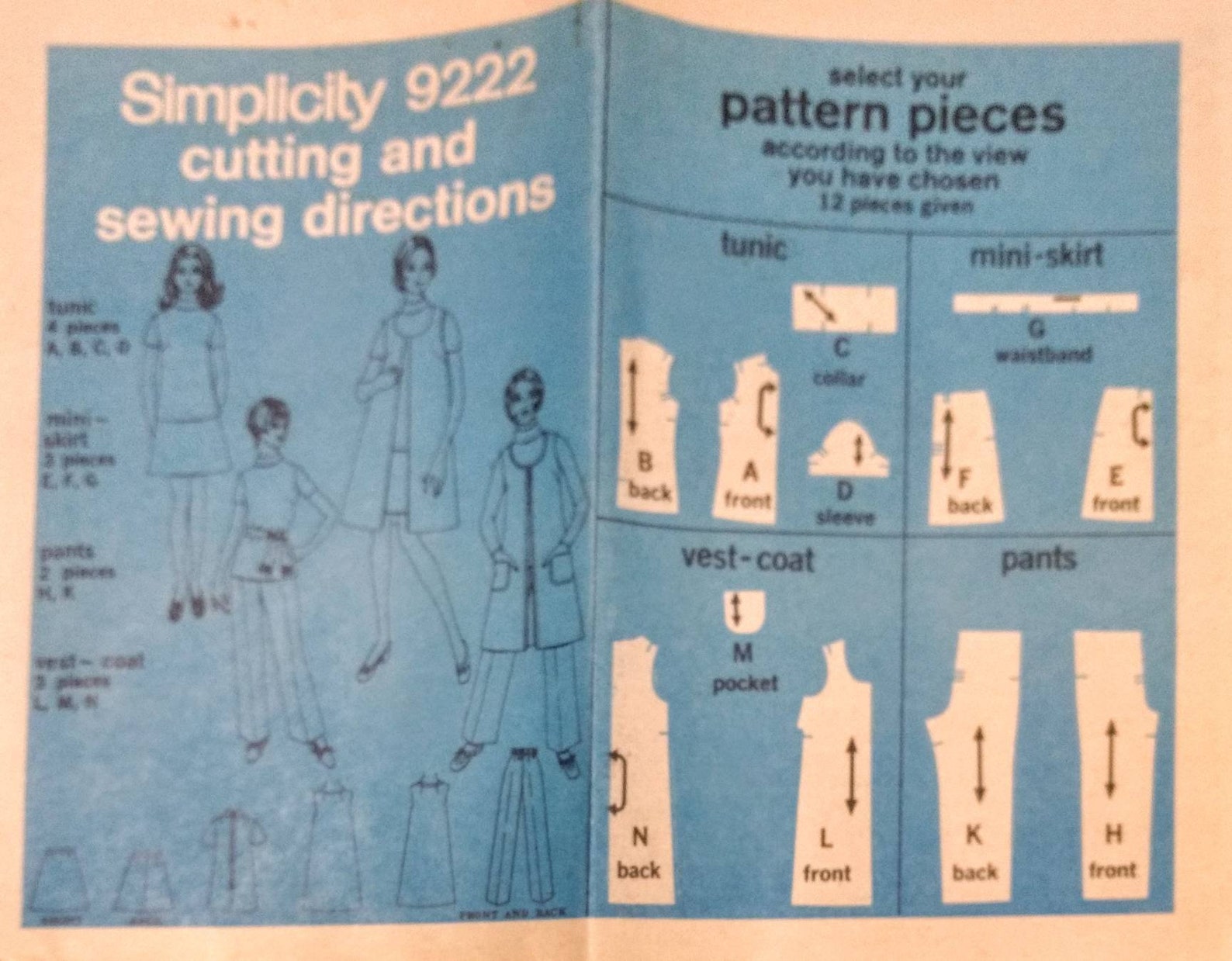 Simplicity sewing pattern 9222. Misses Petites Vest-Coat | Etsy