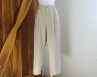 29W x 27L, Liz Claiborne Pleated pants, Khaki pants, 90s minimalist, pleated pants, high rise mom pants