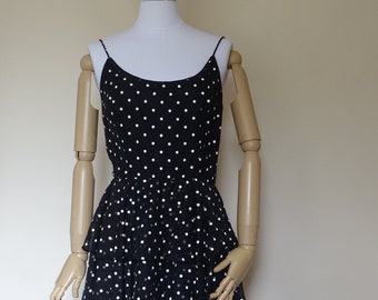 Vintage 1950s Polka Dot dress Small