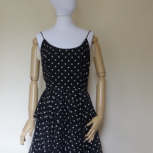 Vintage 1950s Polka Dot dress Small