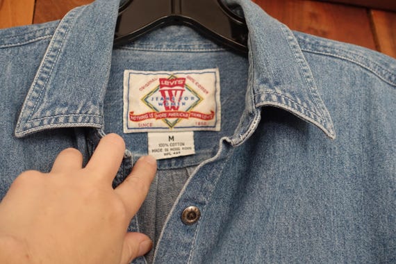 Levis vintage denim button down, S/M - image 6