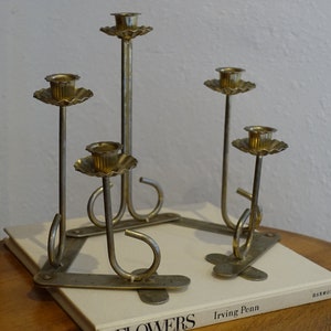 Vintage Brass Candelabra , adjustable