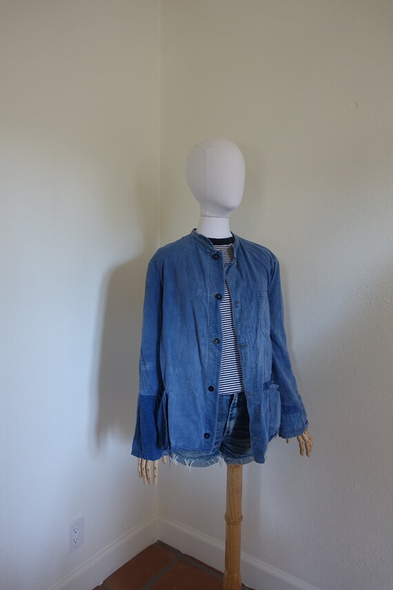 Vintage French work wear Chore Coat/ Jacket , Medi