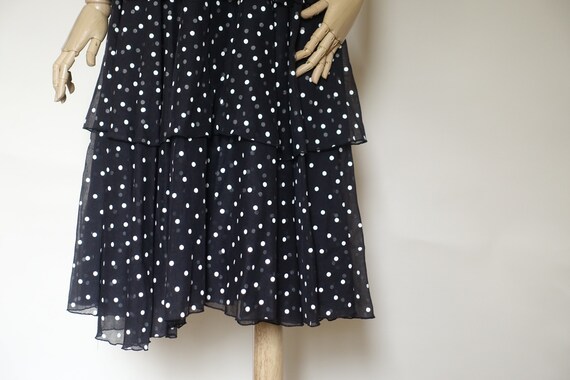 Vintage 1950s Polka Dot dress Small - image 3