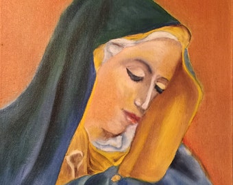 OUR LADY 2 (47) original oil painting 12"x 16"