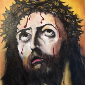 TORMENT JESUS (28) original oil painting 16&quot;x 20&quot;