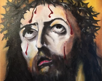 TORMENT JESUS (28) original oil painting 16"x 20"