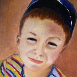 BOY WITH a CAP (49) handmade oil painting 11&quot;x 14&quot;