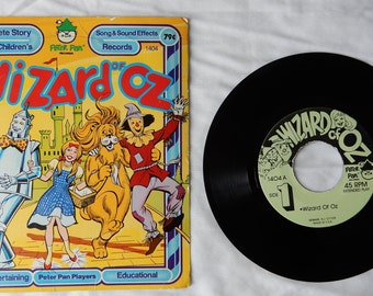 45 RPM Extended Play Wizard of Oz Children's Record from Peter Pan Records