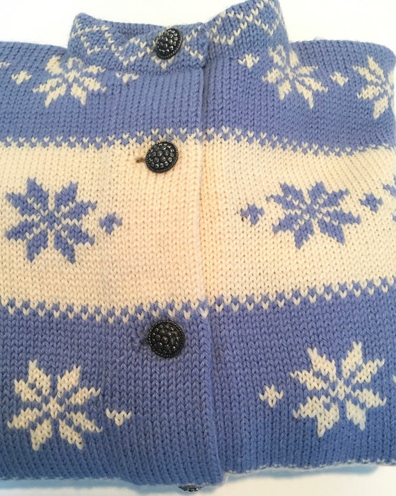 Vintage 60s Nordic Hand-knit Wool Sweater Sz M