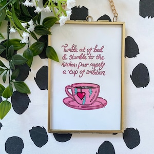 Cup Of Ambition Dolly Parton Print | 9 to 5 Dolly Parton Print | Coffee Print | Inspirational Art Print | Dollywood | Motivational Print |