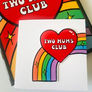 Two Mums Club Card | LGBTQ-kaarten | LGBT Baby Gift | Trots | Moederdag, kaart voor twee moeders | Kaarten van hetzelfde geslacht | Nieuwe babykaart | LGBT-zwangerschap