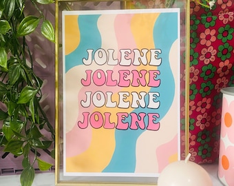 Dolly Parton Jolene Art Print, Jolene Lyrics Print, Music Wall Art, Music Poster, Dolly Parton Inspired Wall Art, Music Lovers, Music Gifts